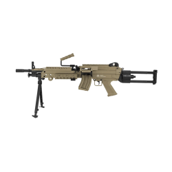 FN Herstal M249 Para, LMG, AEG, Electronic Trigger, Full Nylon fiber, Tan