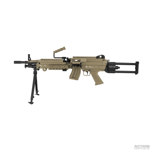 FN Herstal M249 Para, LMG, AEG, Electronic Trigger, Full Nylon fiber, Tan