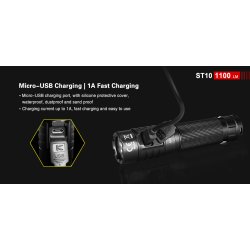 Klarus Flashlight lygte, ST10, 1100 lumens