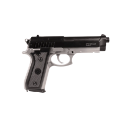 Cybergun - PT92, Dual Tone Black Silver, Metal Slide