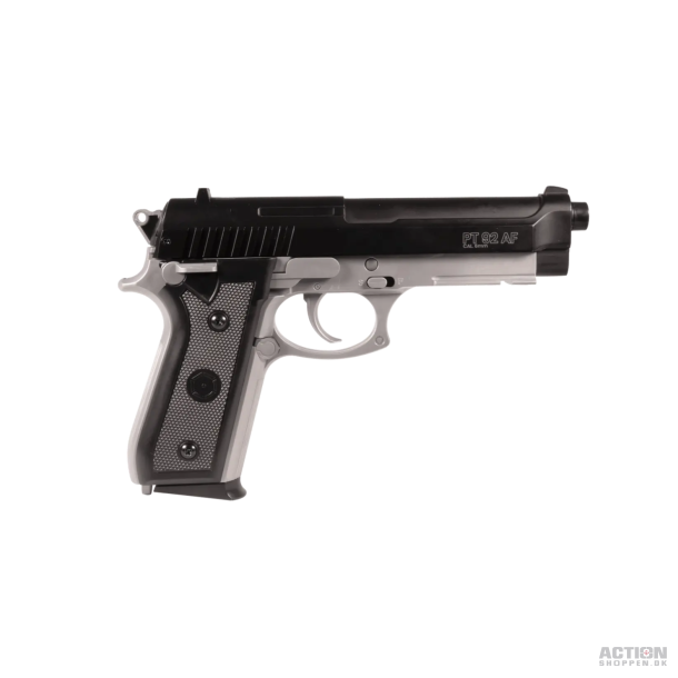Cybergun - PT92, Dual Tone Black Silver, Metal Slide