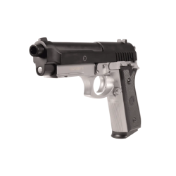 Cybergun - PT92, Dual Tone Black Silver, Metal Slide