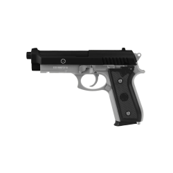 Cybergun - PT92, Dual Tone Black Silver, Metal Slide