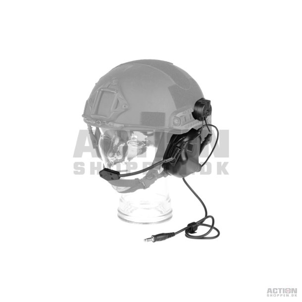 EARMOR - Taktisk headset "M32H MOD3" med hjelmadapter, Sort