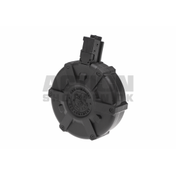 MP5, 1500 skuds. Manual drum magasin, Sort.