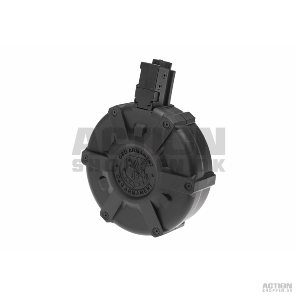 MP5, 1500 skuds. Manual drum magasin, Sort.