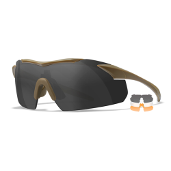 Wiley X - WX VAPOR 2.5, Glas Gr/Klar/Lys Orange. / Stel Mat Tan