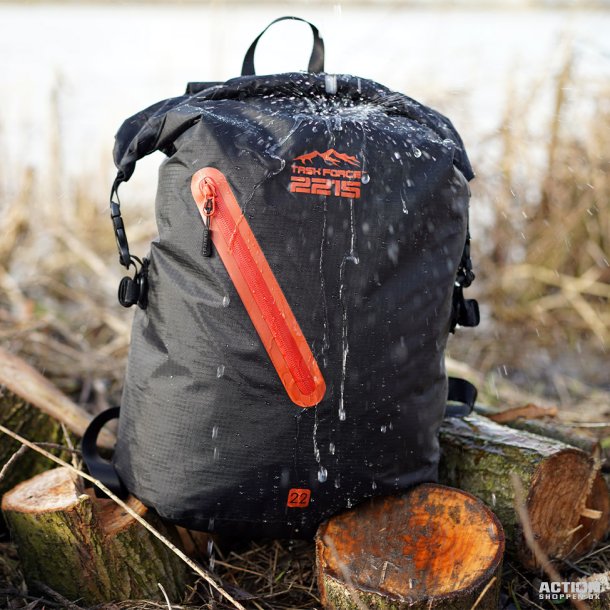 TF-2215 Vandtt taske 22L Sort/Gr