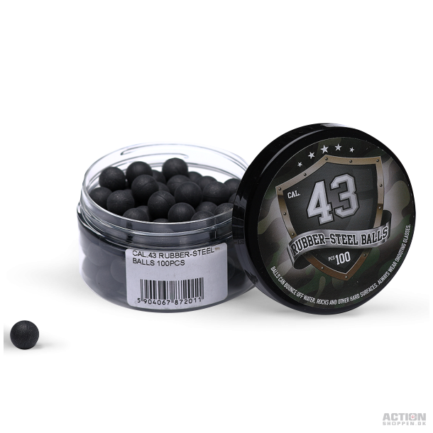 Rubber-steel balls Gummikugler, Cal 43" 100 Stk 