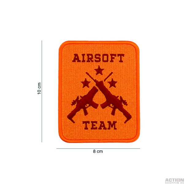 Patch - Emblem stof Airsoft team, orange