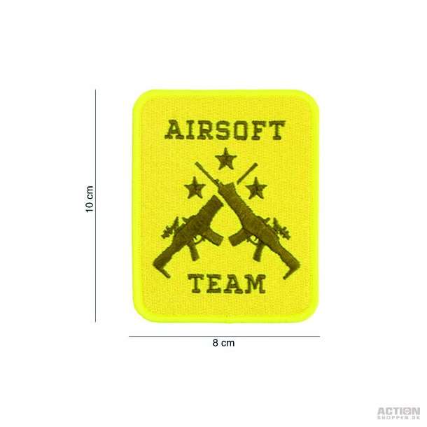 Patch - Emblem stof Airsoft team, Gul