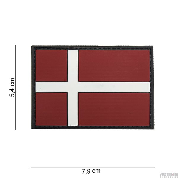 Patch - 3D PVC Dansk flag