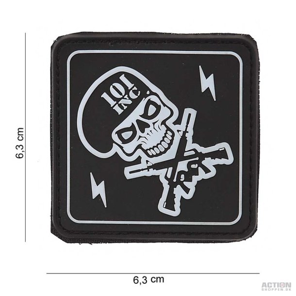 Patch - 3D PVC 101 INC skull / gun's