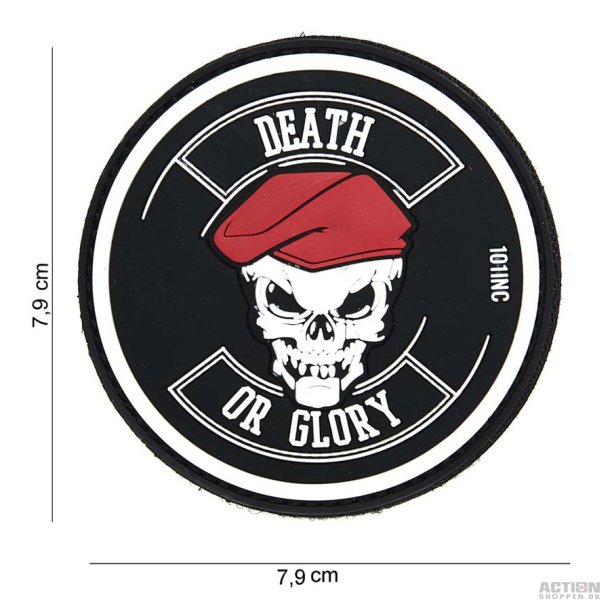 Patch - 3D PVC Death or glory zwart