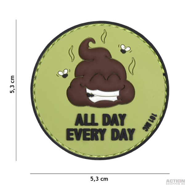 Patch - 3D PVC All Day Every Day groen/zwart