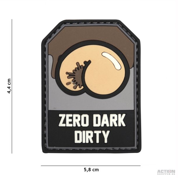 Patch - 3D PVC Zero Dark Dirty zwart/grijs