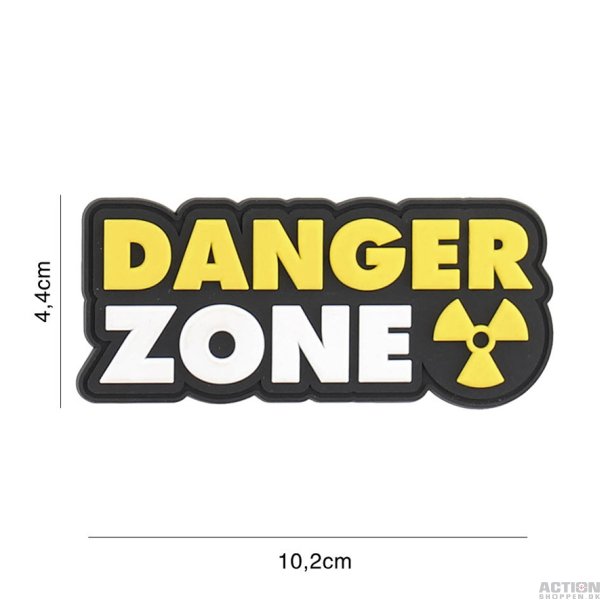 Patch - 3D PVC Danger Zone geel