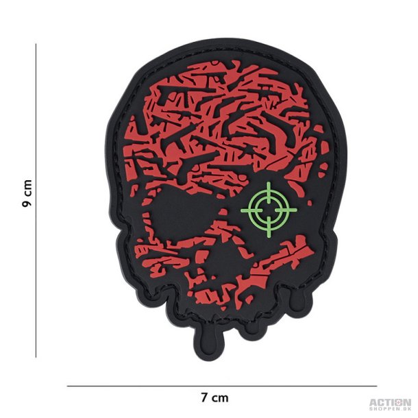 Patch - 3D PVC Target eye skull red