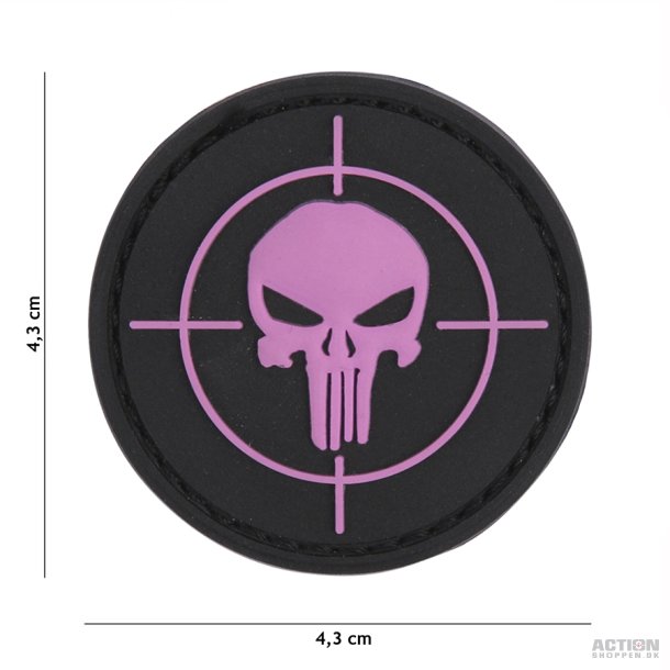 Patch - 3D PVC Punisher vizier roze