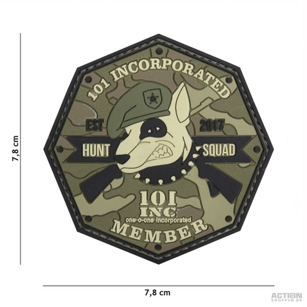 Patch - 3D PVC 101 INC Hunt Squad green