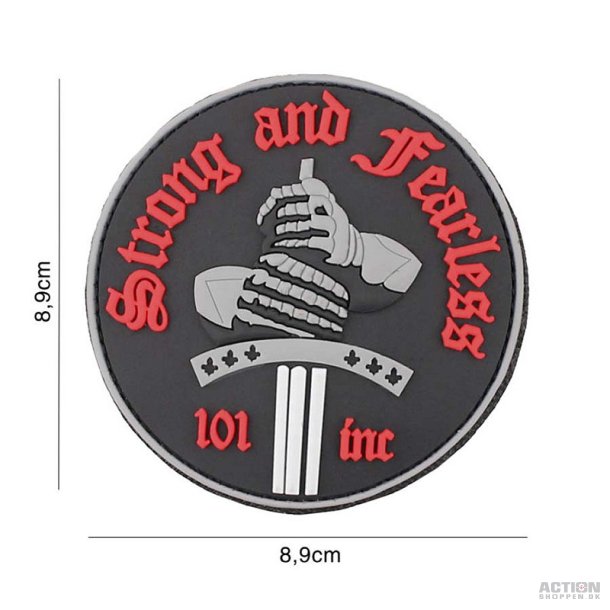 Patch - 3D PVC Strong and Fearless red