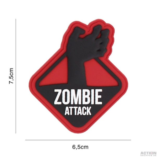 Patch - 3D PVC Zombie attack 1 rood