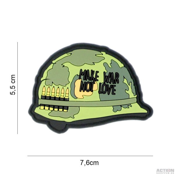 Patch - 3D PVC Make war not love