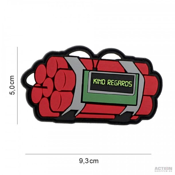 Patch - 3D PVC Kind regards rood