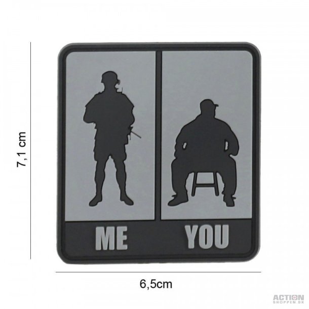 Patch - 3D PVC Me &amp; You grijs