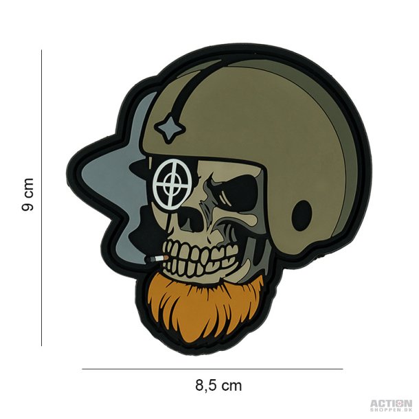 Patch - 3D PVC Punish skull bull
