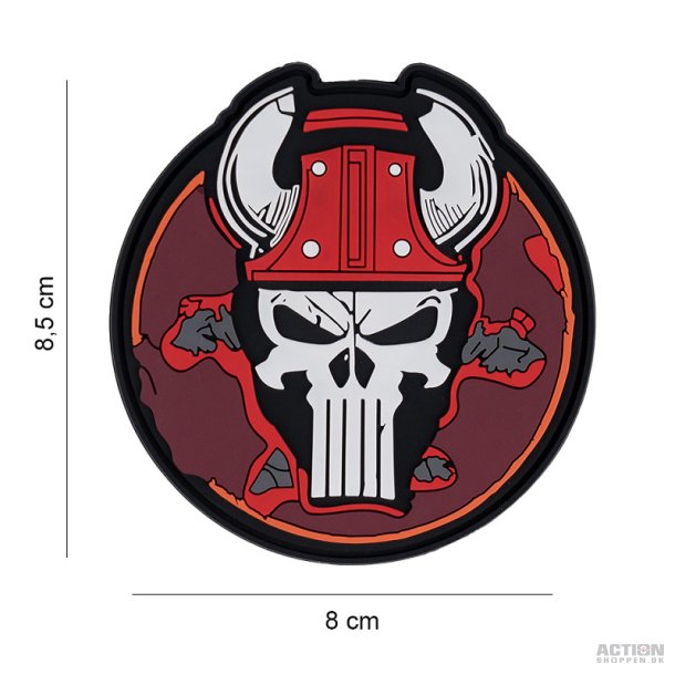 Patch - 3D PVC Punish skull bull