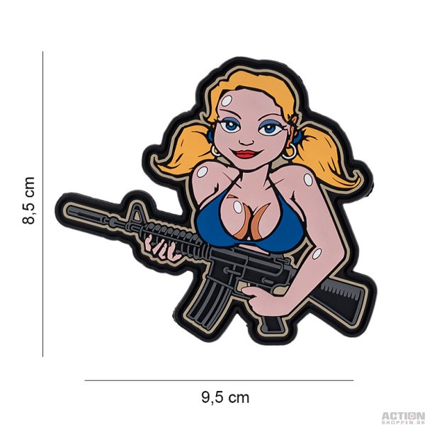 Patch - 3D PVC Tactical girl blonde hair
