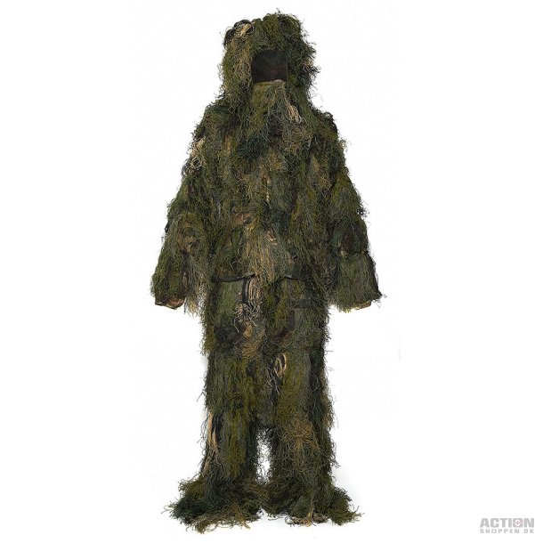 Ghilly suit deluxe, 4 dele, Woodland