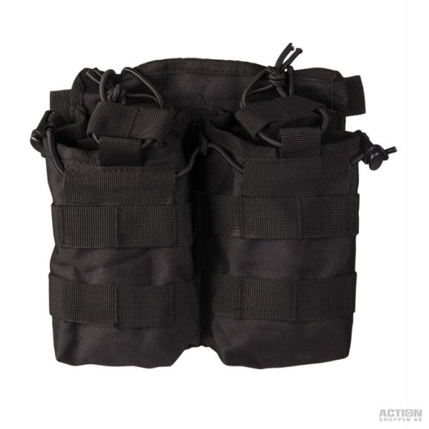 Molle, Pouch, til 4 stk gevr magasiner, Sort