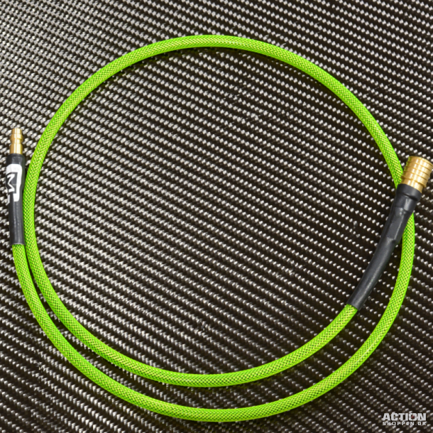 Mancraft Speedsoft HPA slange 42" Air Line Med QD Fittings Neon Grn