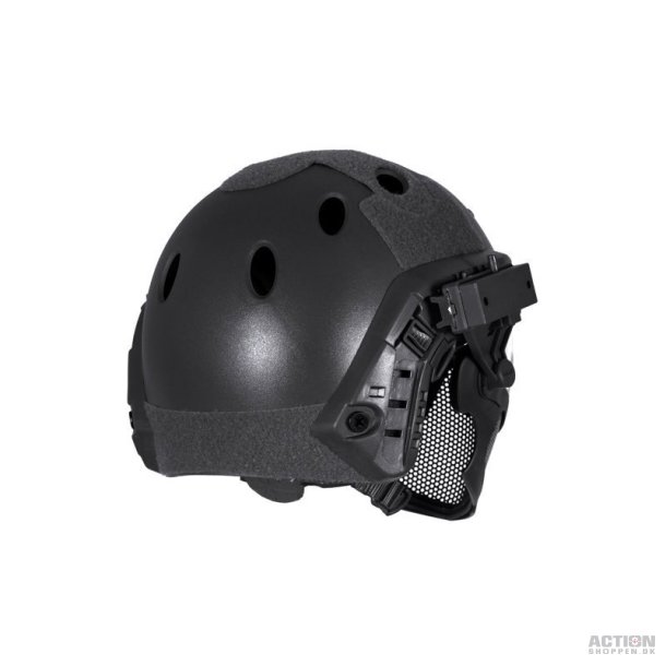 PJ Piloteer fast II hjelm med mask, Sort