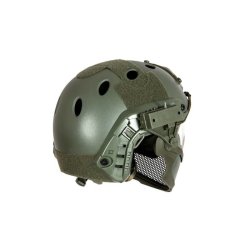PJ Piloteer fast II hjelm med mask, Oliven