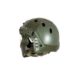PJ Piloteer fast II hjelm med mask, Oliven