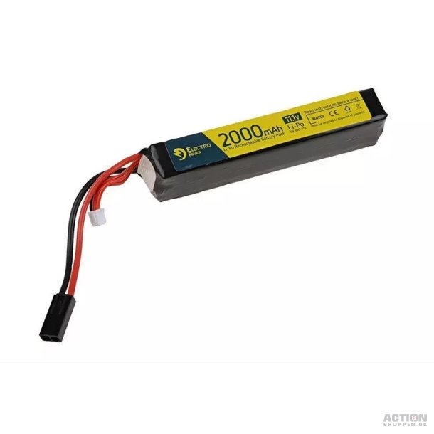 Li-Po 11,1V 2000mAh, 15C, stang, Batteri