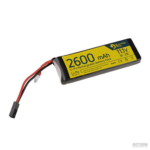 Li-Po 11,1V 2600mAh, 25C, Batteri