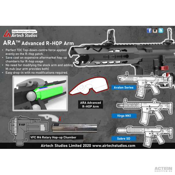 Airtech Studios - VFC M4 Hop-up kammer - Modified R-HOP Arm