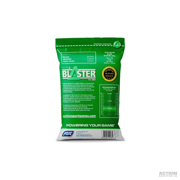 Bio Alpha Blaster PLA - 0,20 Gram 5000 stk. Hvid