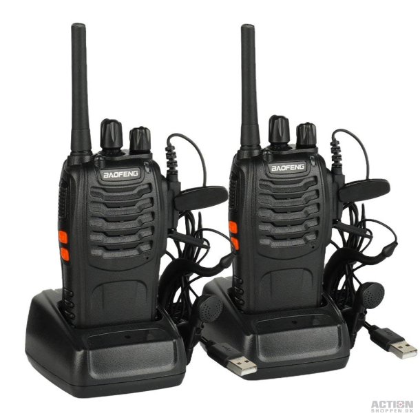 Baofeng Radio BF-88E FRS/PMR 2W/0.5W (2 stk i en pakke)