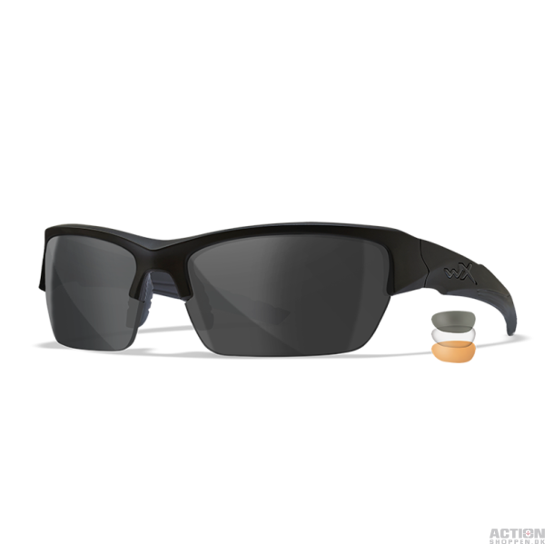Wiley X - WX VALOR 2.5, Glas Gr/Klar/Lys Orange. / Stel Mat Sort