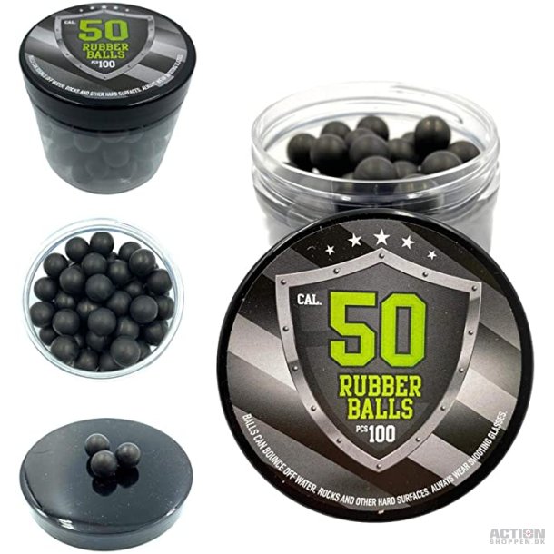 Rubber-balls Gummikugler, Cal 50" 100 Stk 