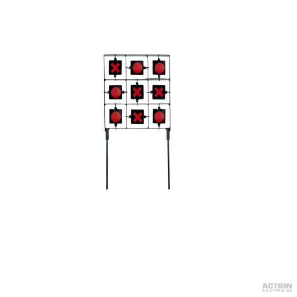 Jordbaseret tic-tac-toe-ml, reaktivt spil med 9 ml i Metal