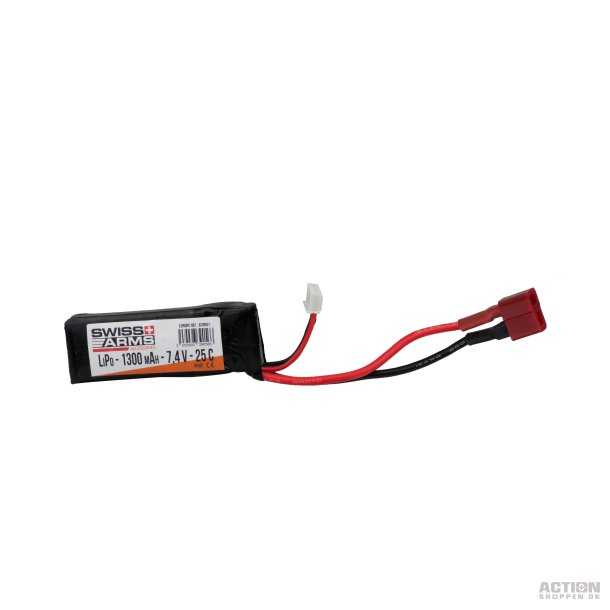 Li-Po 7,4V 1300mAh, 25C, Dean, Batteri