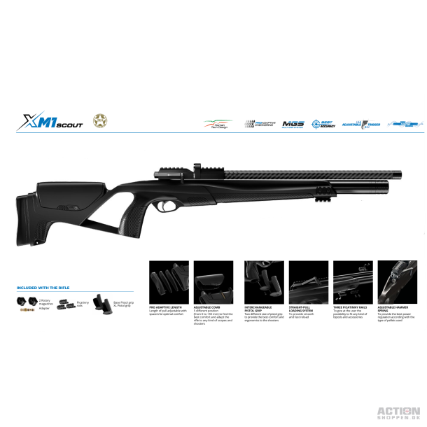 Stoeger - XM1 Scout Combo Carbon PCP Luftgevr 4,5mm (Cal.177)