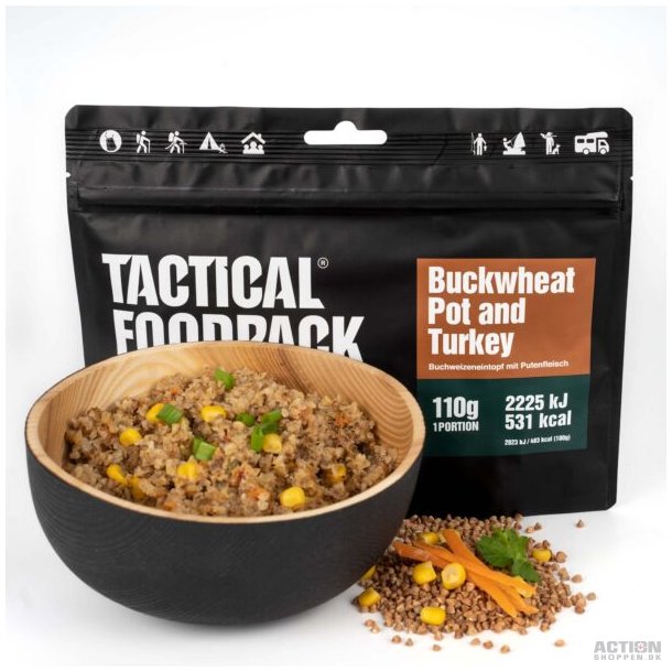 Tactical Foodpack  Boghvede Pot og Kalkun (531 Kcal)
