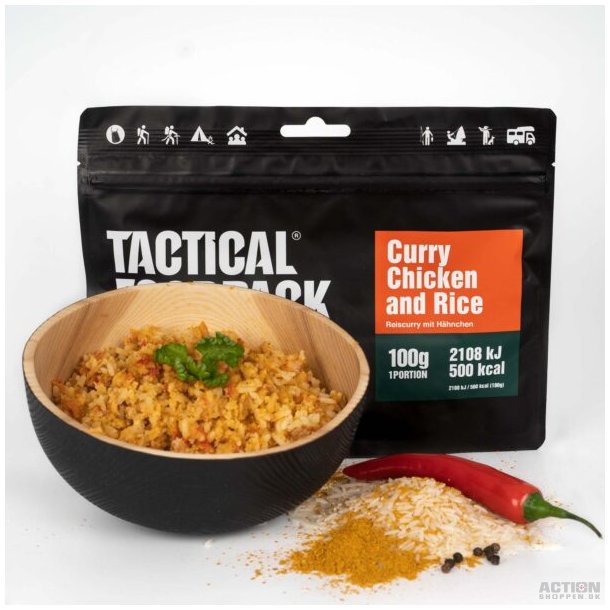 Tactical Foodpack Karry kylling og ris (500 Kcal)